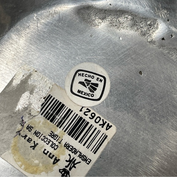 Ann Kary Pewter Centerpiece Bowl Ensaladera Tigre 12” Diameter Made in Mexico - Picture 5 of 8